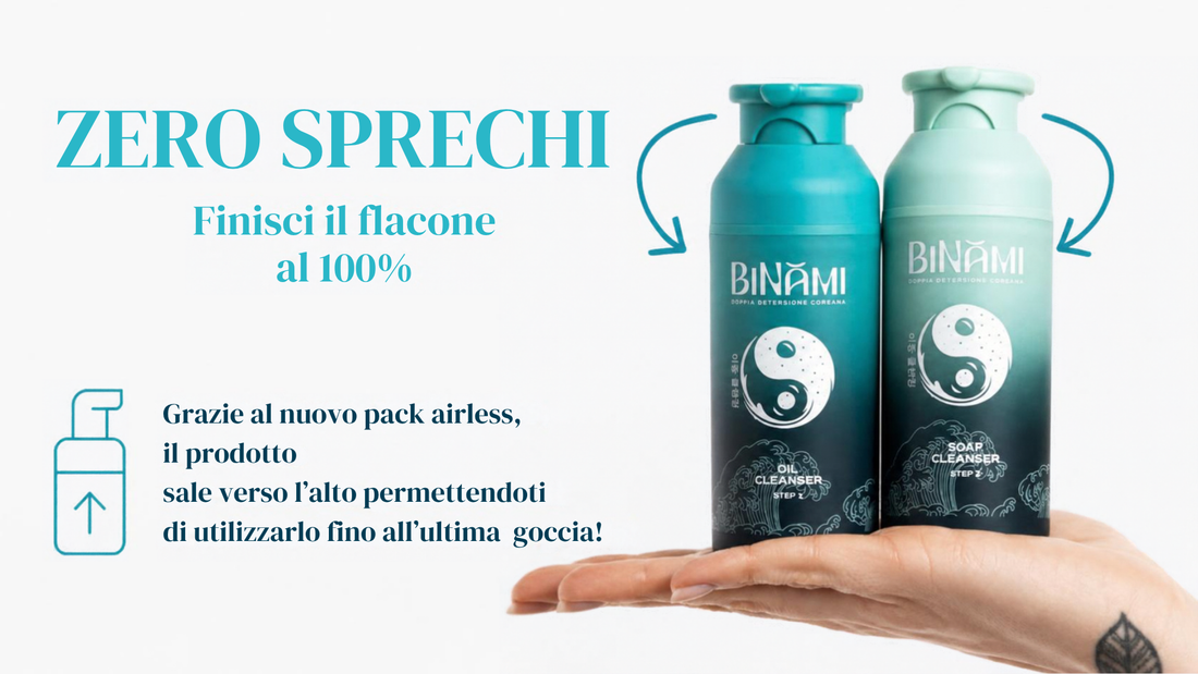 Giulia Sinesi presenta i nuovi flaconi Airless del Kit Doppia Detersione Coreana BiNămi