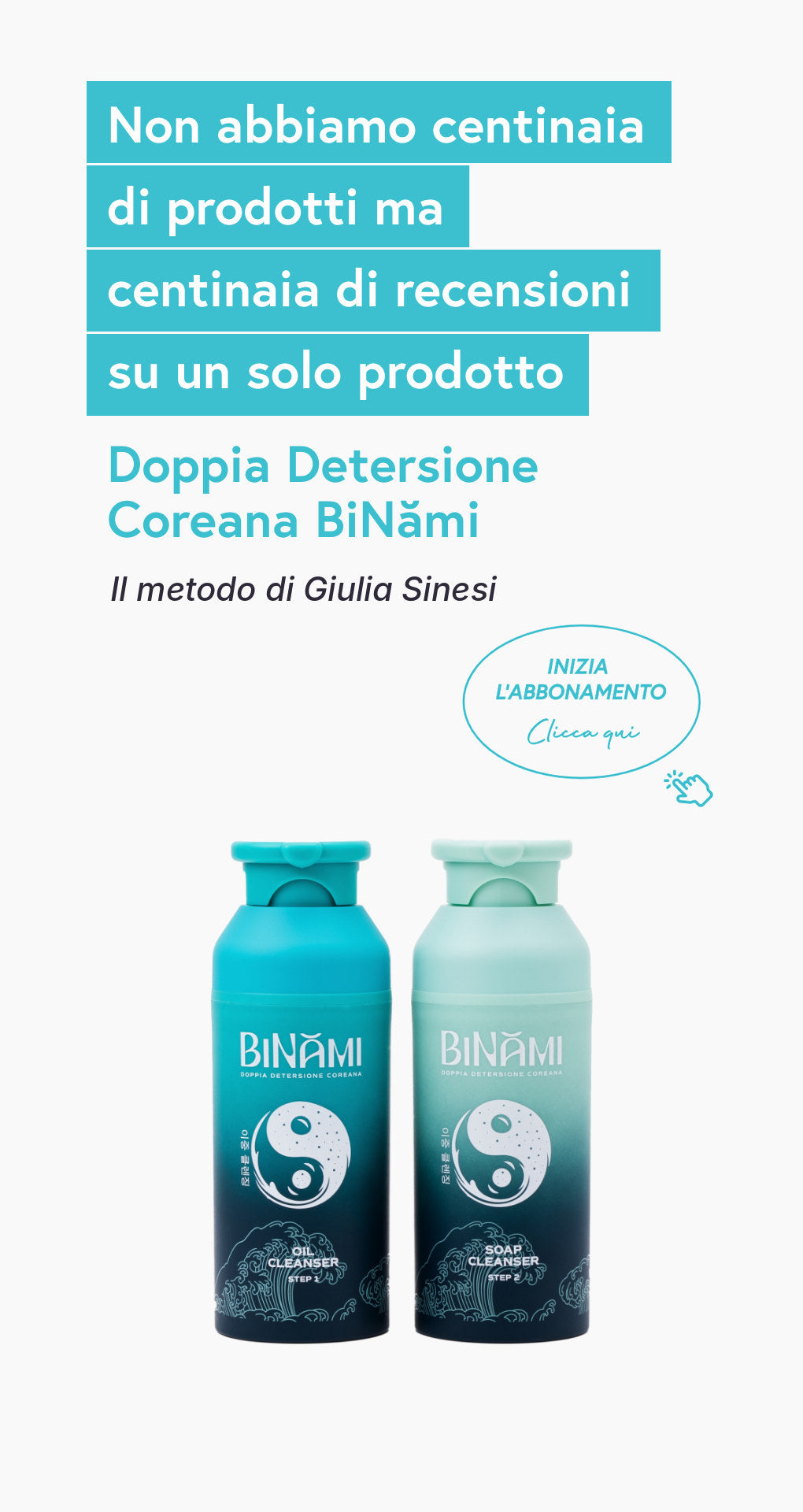 Kit Doppia Detersione Coreana BiNămi di Giulia Sinesi: Oil Cleanser Step 1 e Soap Cleanser Step 2